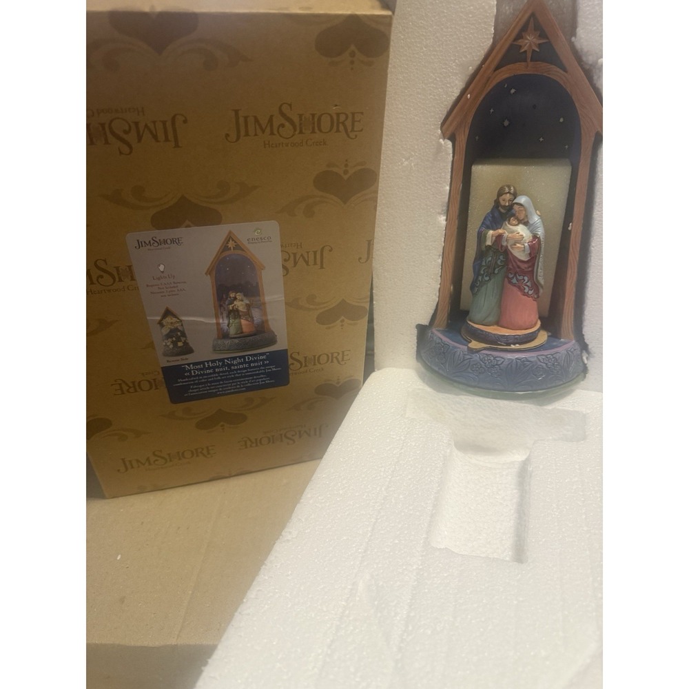 Jim Shore Enesco - Most Holy Night Divine Light & Motion with box New Open Box